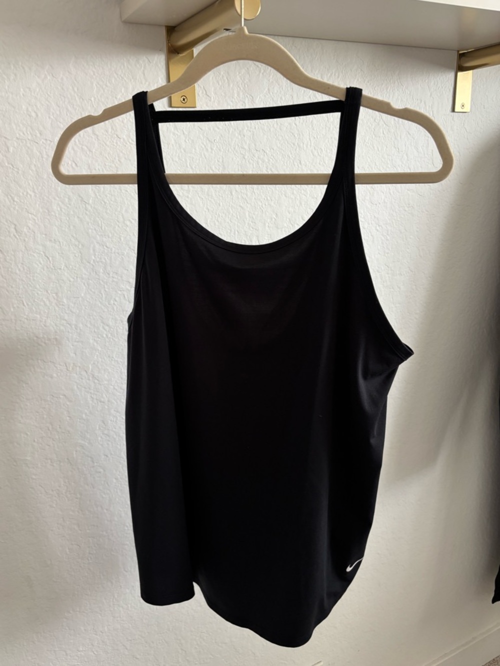Nike Women’s Dri-Fit Heathered Black Athletic Yoga Tank Top